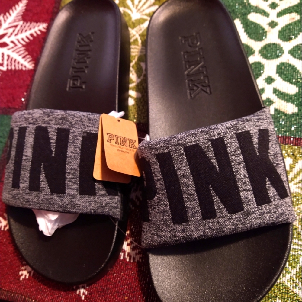 pink Victoria secret slides